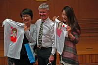 Anaheim University Graduate School of Education Dean Dr. David Nunan signs autographs