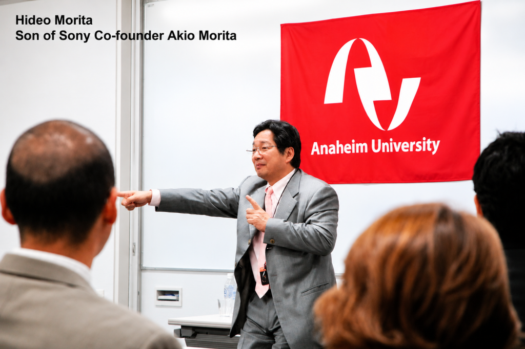 Hideo Morita, son of Sony Founder Akio Morita at the Anaheim University Akio Morita Learning Center in Tokyo