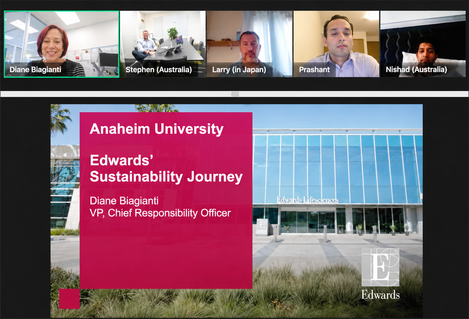 Edwards Life Sciences Chief Responsibility Officer Diane Biagianti