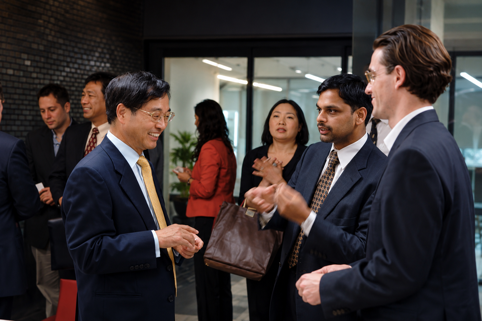 Former Accenture Japan Chairman Dr. Masakatsu Mori speaks with AU MBA students
